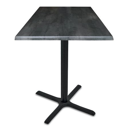 Holland Bar Stool Co 30" Tall In/Outdoor All-Season Table, 36" x 36" Square Black Steel Top OD211-3030BWOD36SQBlkStl